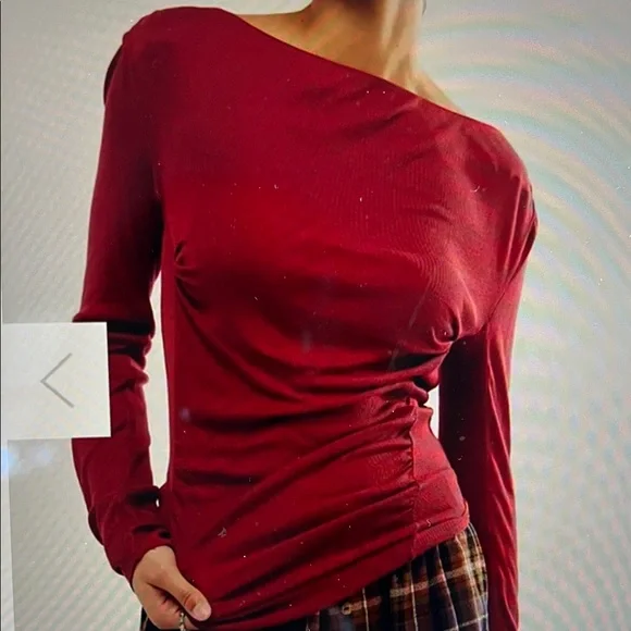 Free People shirred Long Sleeve Top M-L - Picture 1 of 4